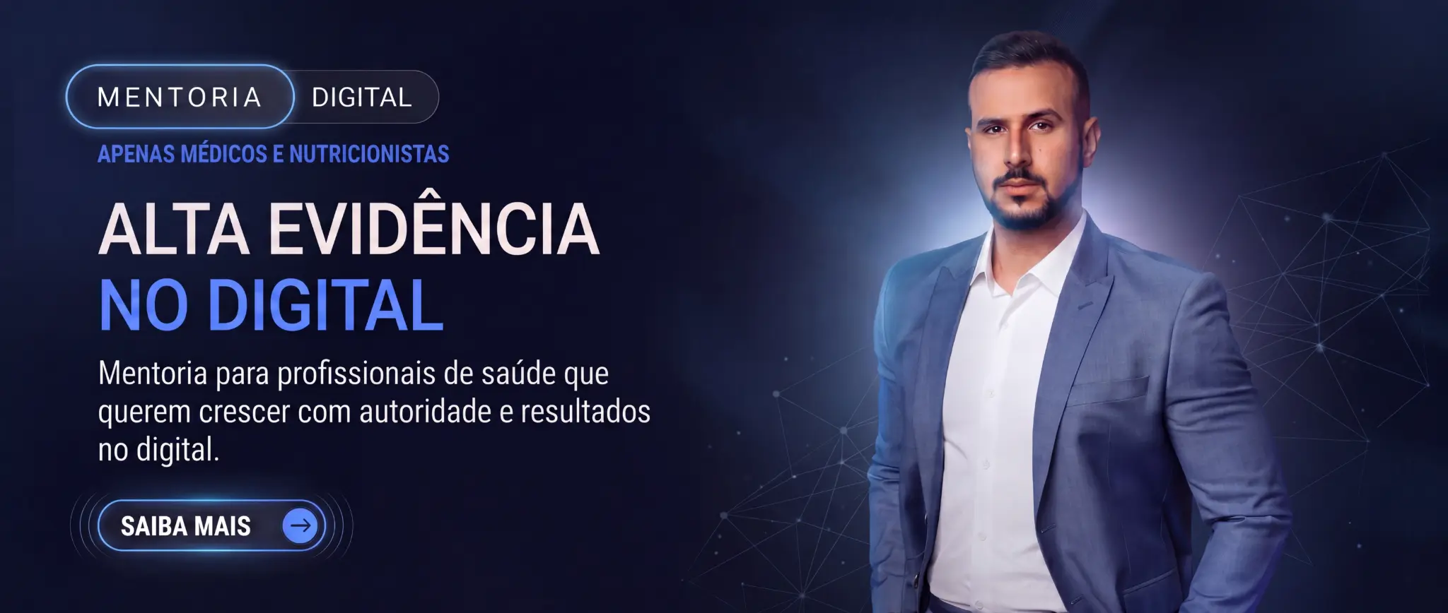 Card de mentoria digital para médicos e nutricionistas